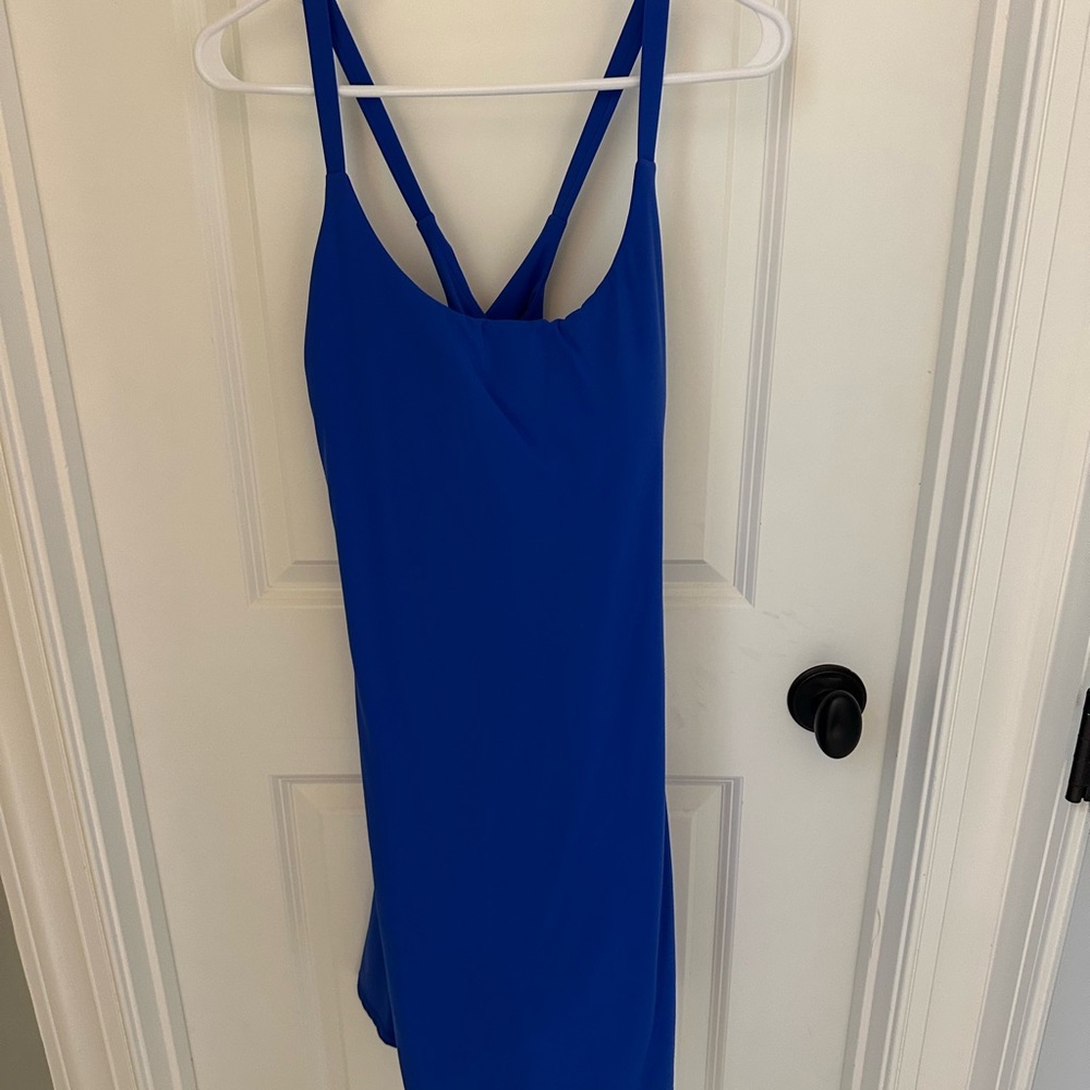 HALARA Vibrant Blue Backless Dress